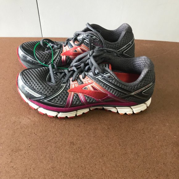 Brooks Adrenaline GTS 17 Men's Size 10 Orange Silver Black Running Shoes 225712 - Picture 5 of 8